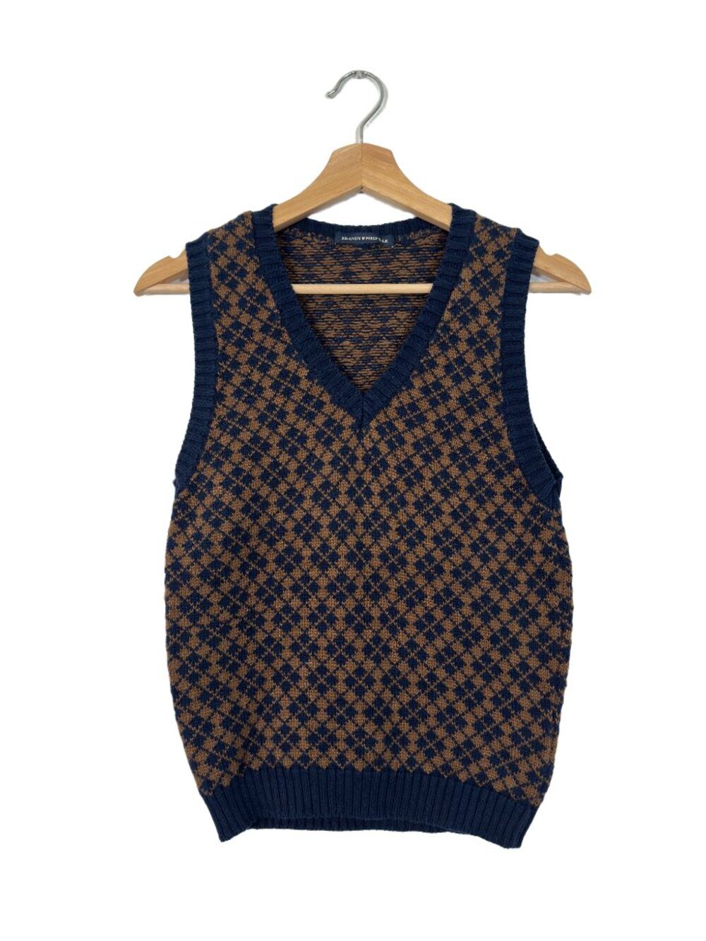 Brandy Melville Argyle Sweater Vest Small Preppy Classic Old Money Academia Fall